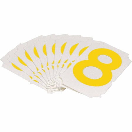 Brady Quik-Align 5060 Series Polyester 2 in Lbl Legend: 8 Yellow 10PK 5060P-8